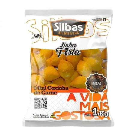 Mini Coxinha Pré-frita Cong Carne PCT 1KG