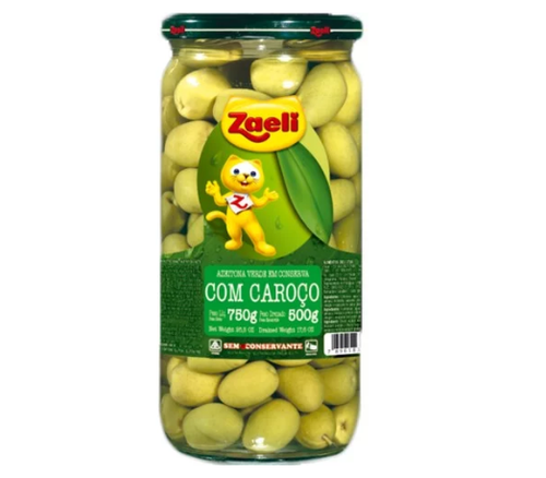 Azeitona Verde em Conserva com Caroço 500g