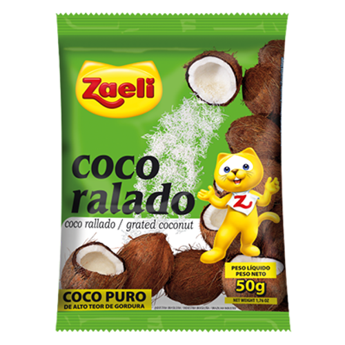 Pacote Coco Ralado 50g Puro